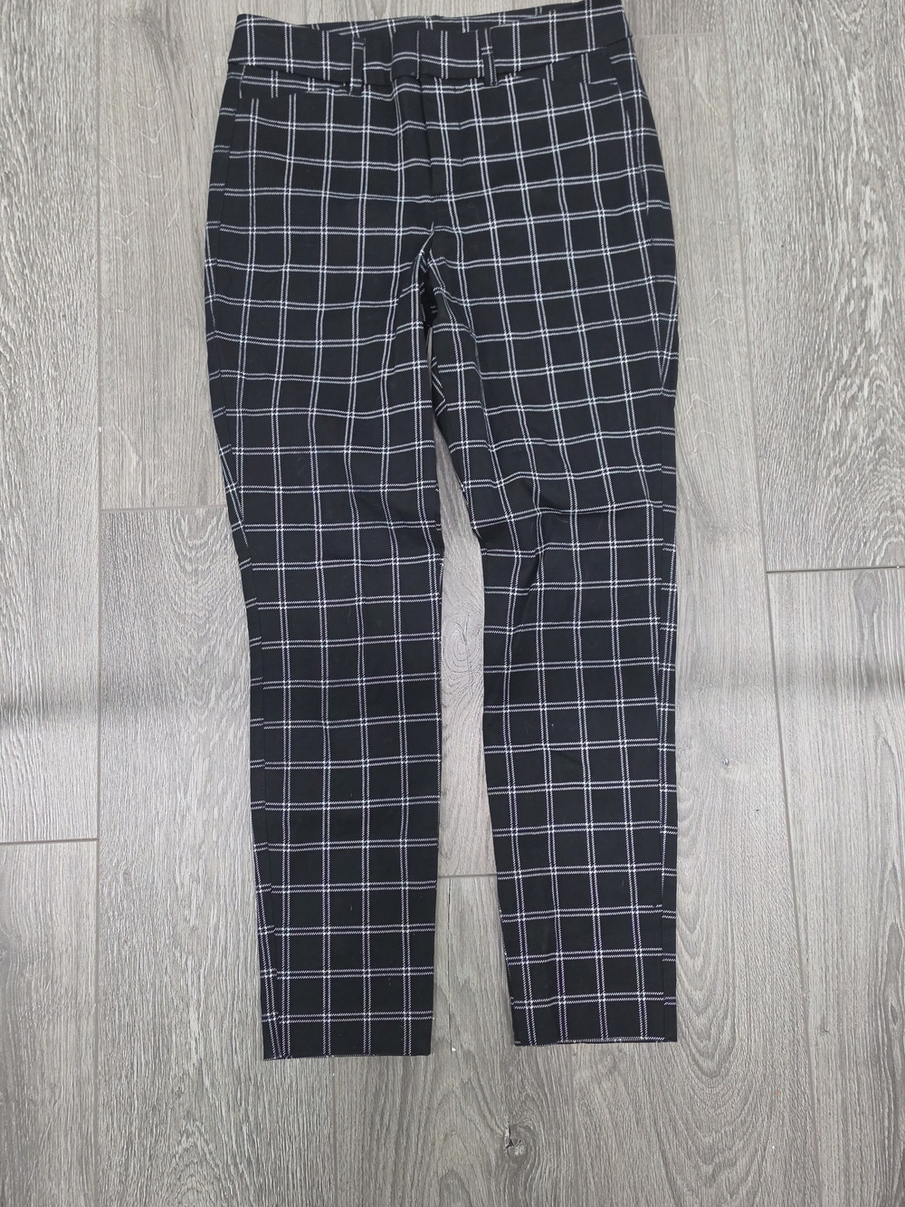 Old Navy Black and White Windowpane Plaid Pants